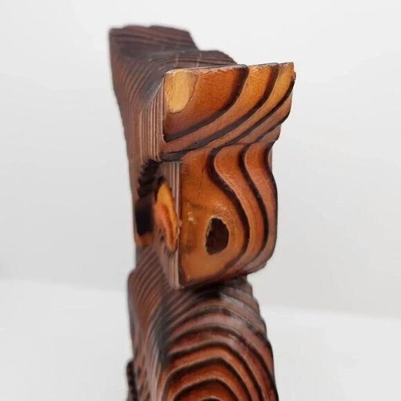 Vintage Green Mountain Wood Owl Wall Hanging, 1970s - Picture 9 of 10